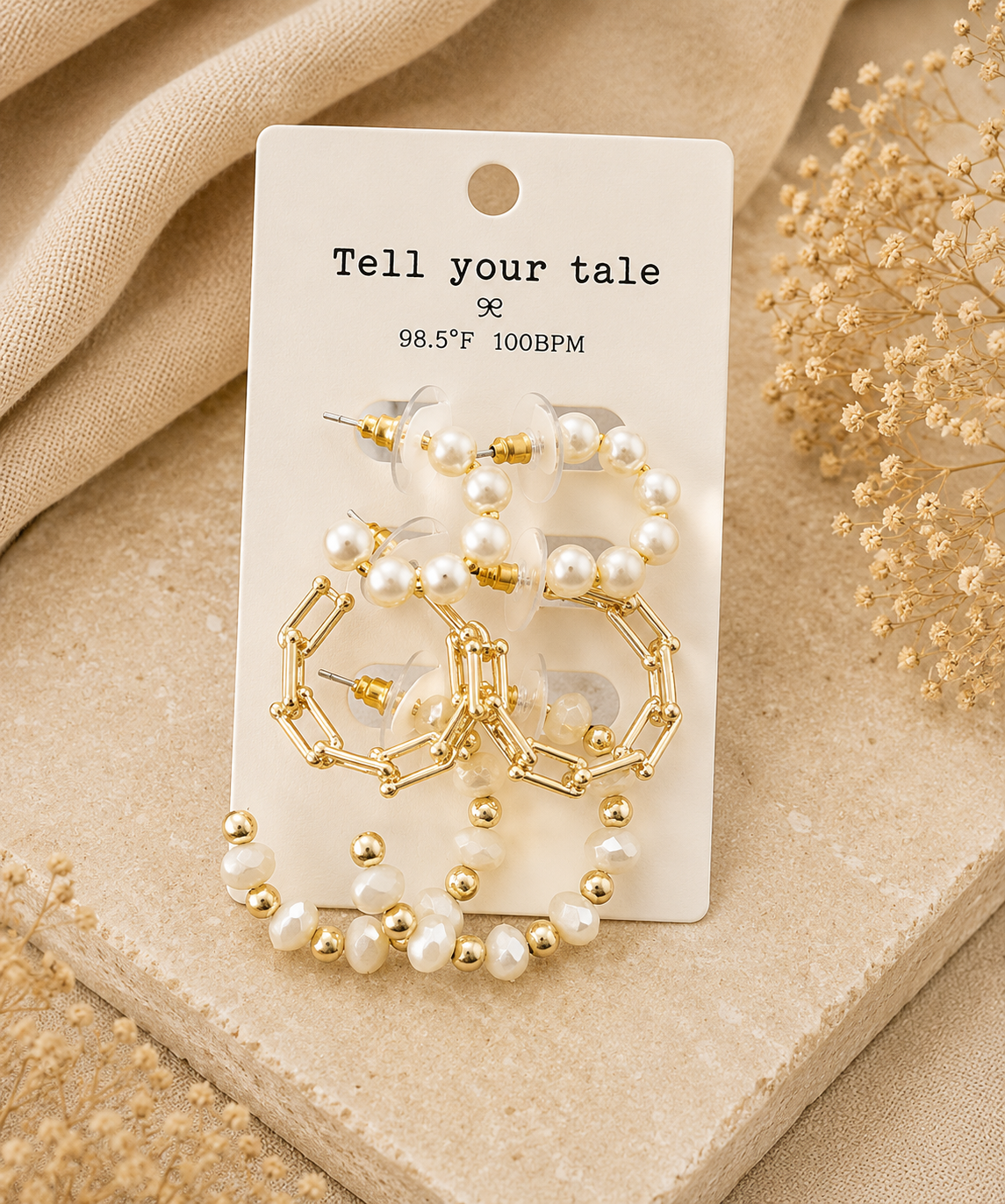 Golden Glow Earring Set