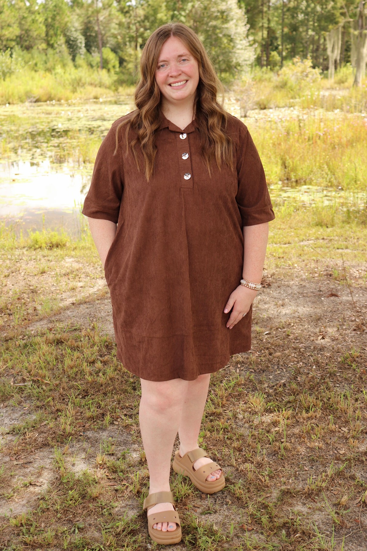 The Autumn Lane Corduroy Dress