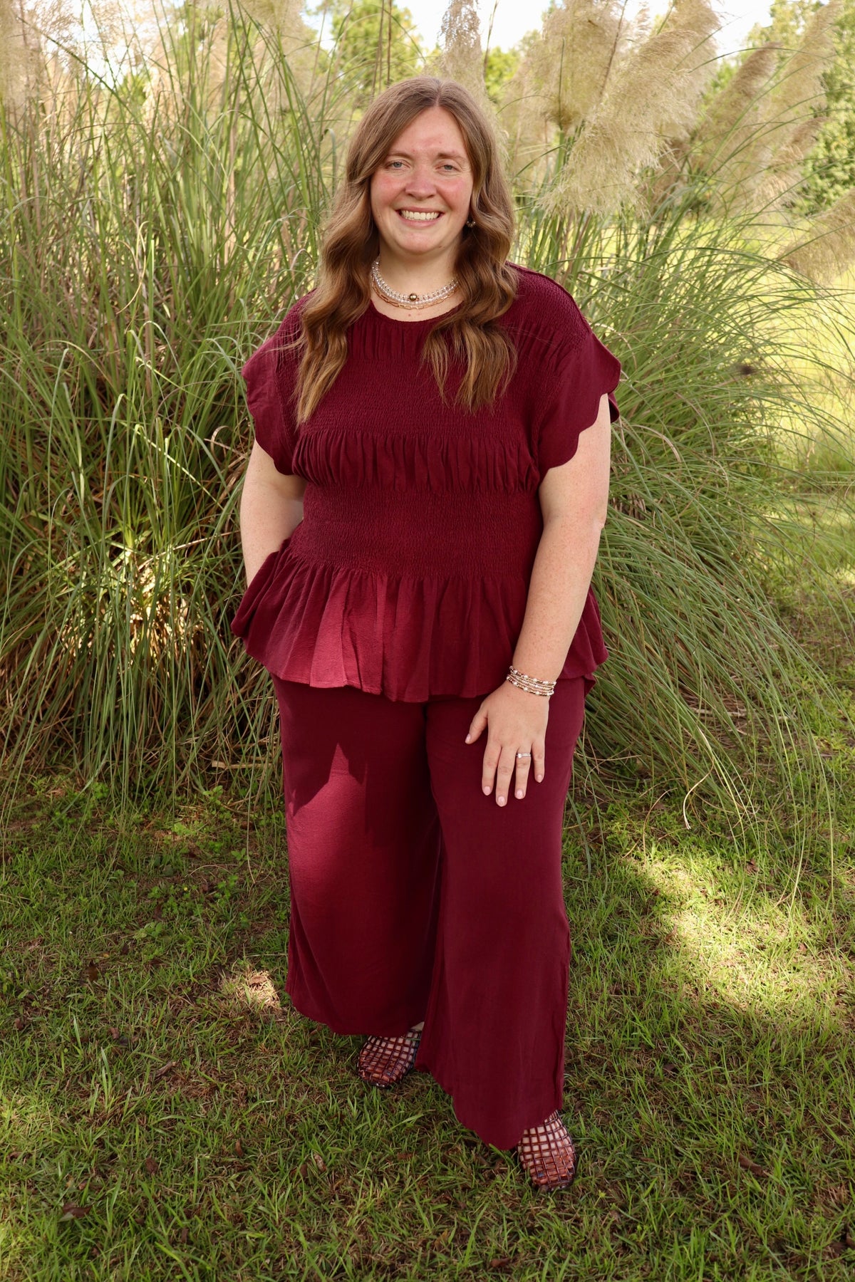 The Burgundy Bliss Pants Set