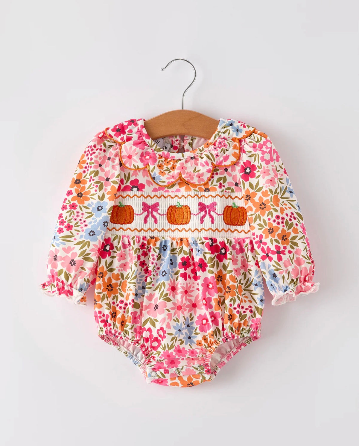 Pumpkin Bows Floral Bubble