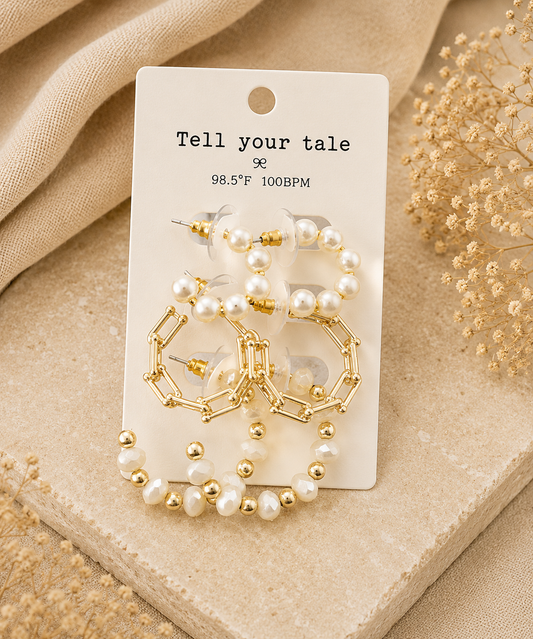 Golden Glow Earring Set
