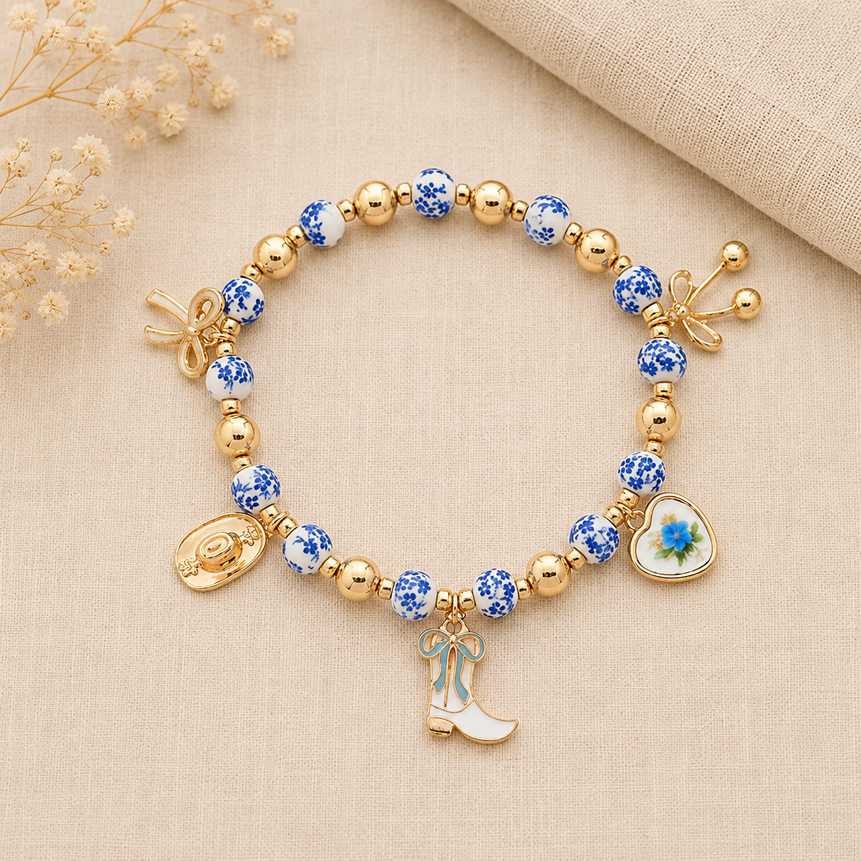 Sweet Magnolia Charm Bracelet