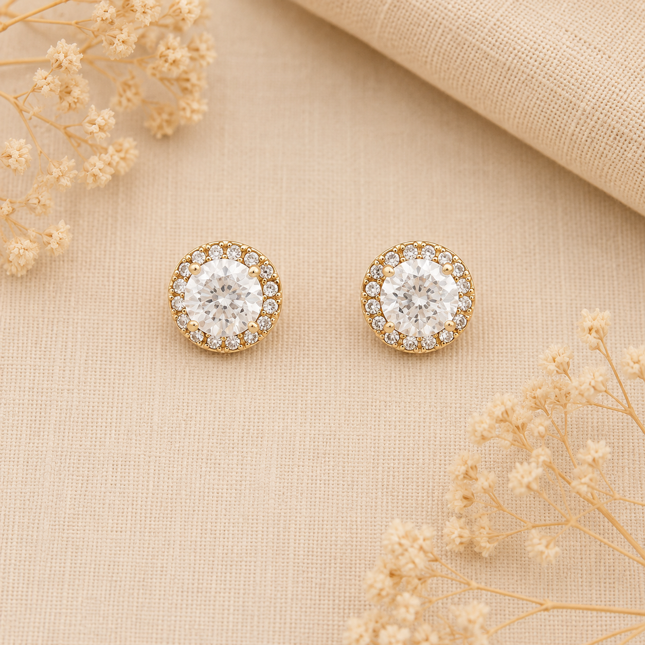 Everly Halo Stud Earrings