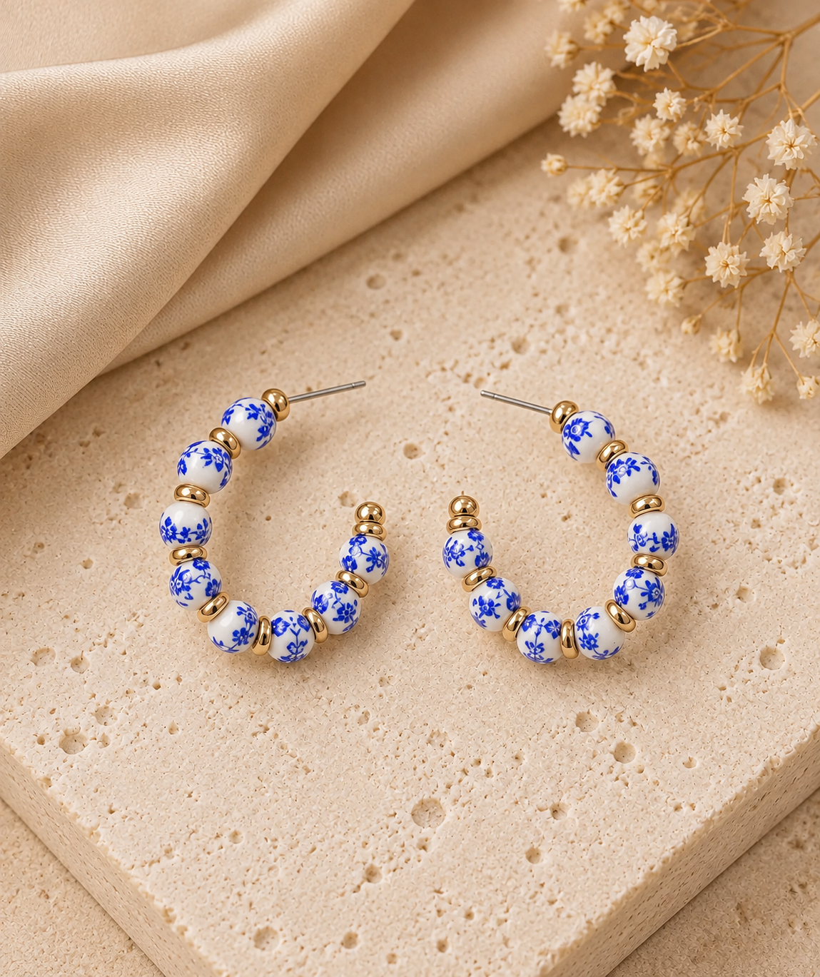 The Blue Willow Hoops