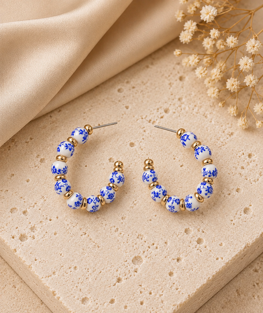 The Blue Willow Hoops