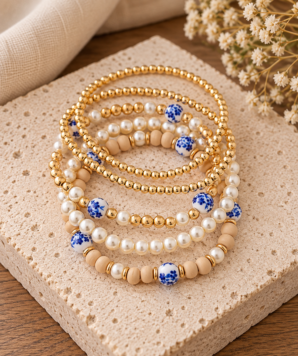 The Blue Willow Bracelet Stack
