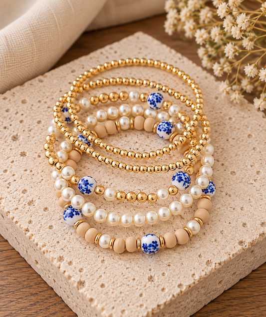 The Blue Willow Bracelet Stack