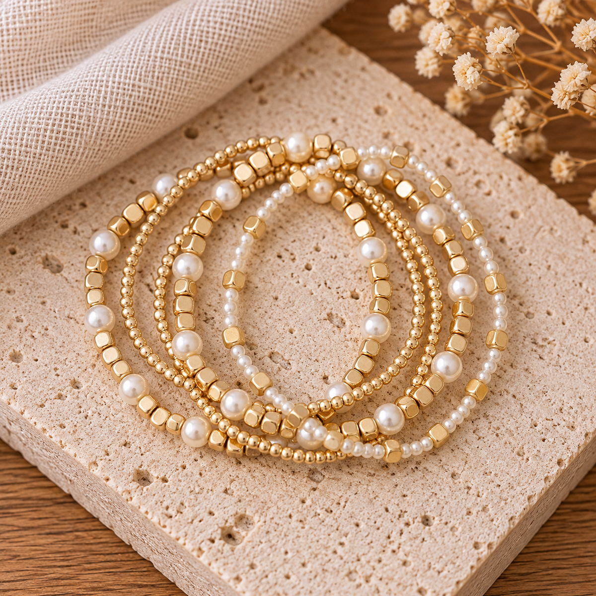 The Golden Grace Bracelet Stack