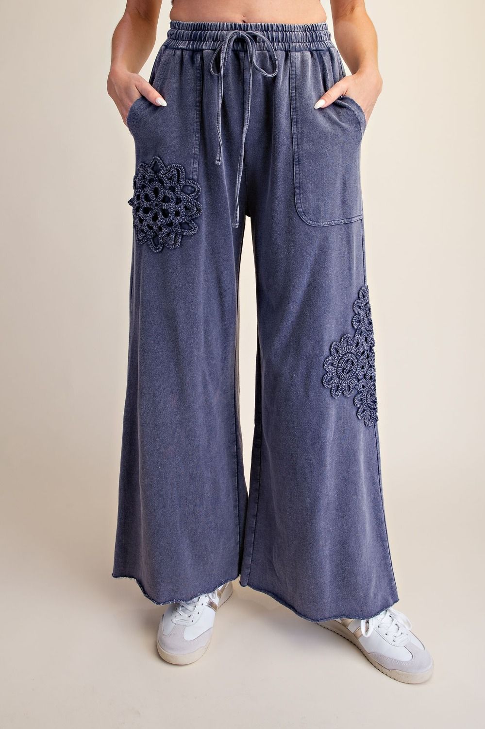 Vintage Charm Crochet Wide Leg Pants