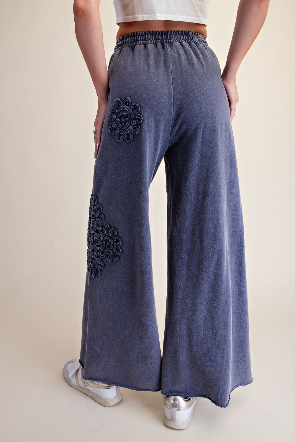 Vintage Charm Crochet Wide Leg Pants