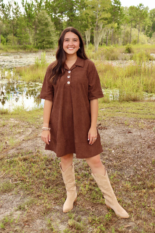 The Autumn Lane Corduroy Dress