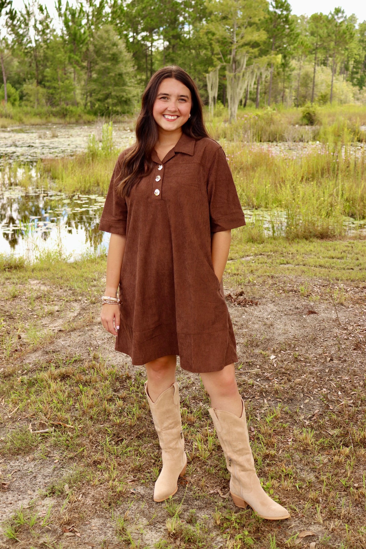 The Autumn Lane Corduroy Dress