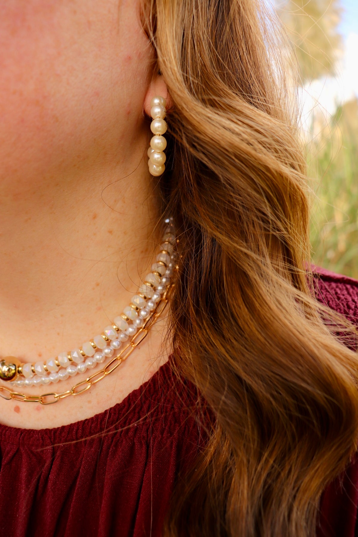 The Sunday Pearl Hoops