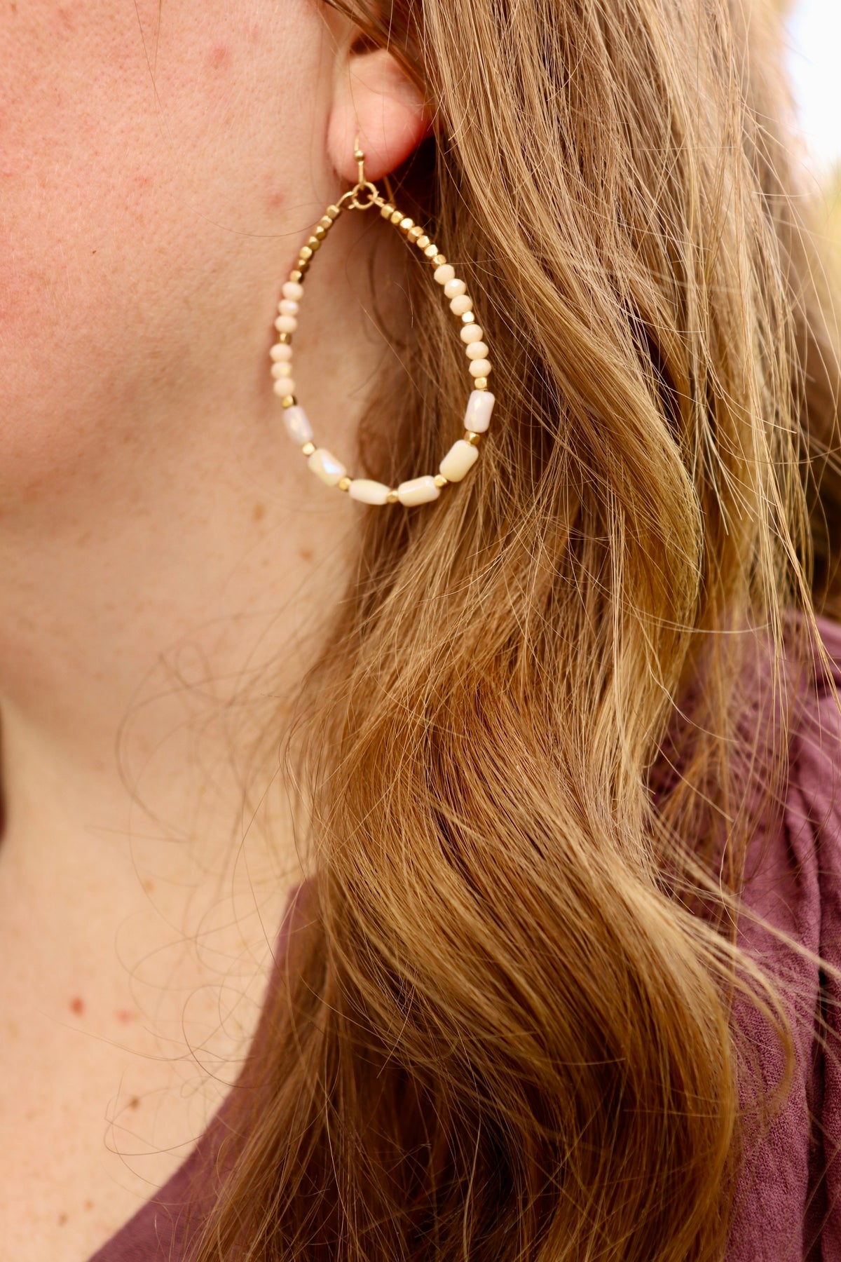 Blush Glow Teardrop Earrings