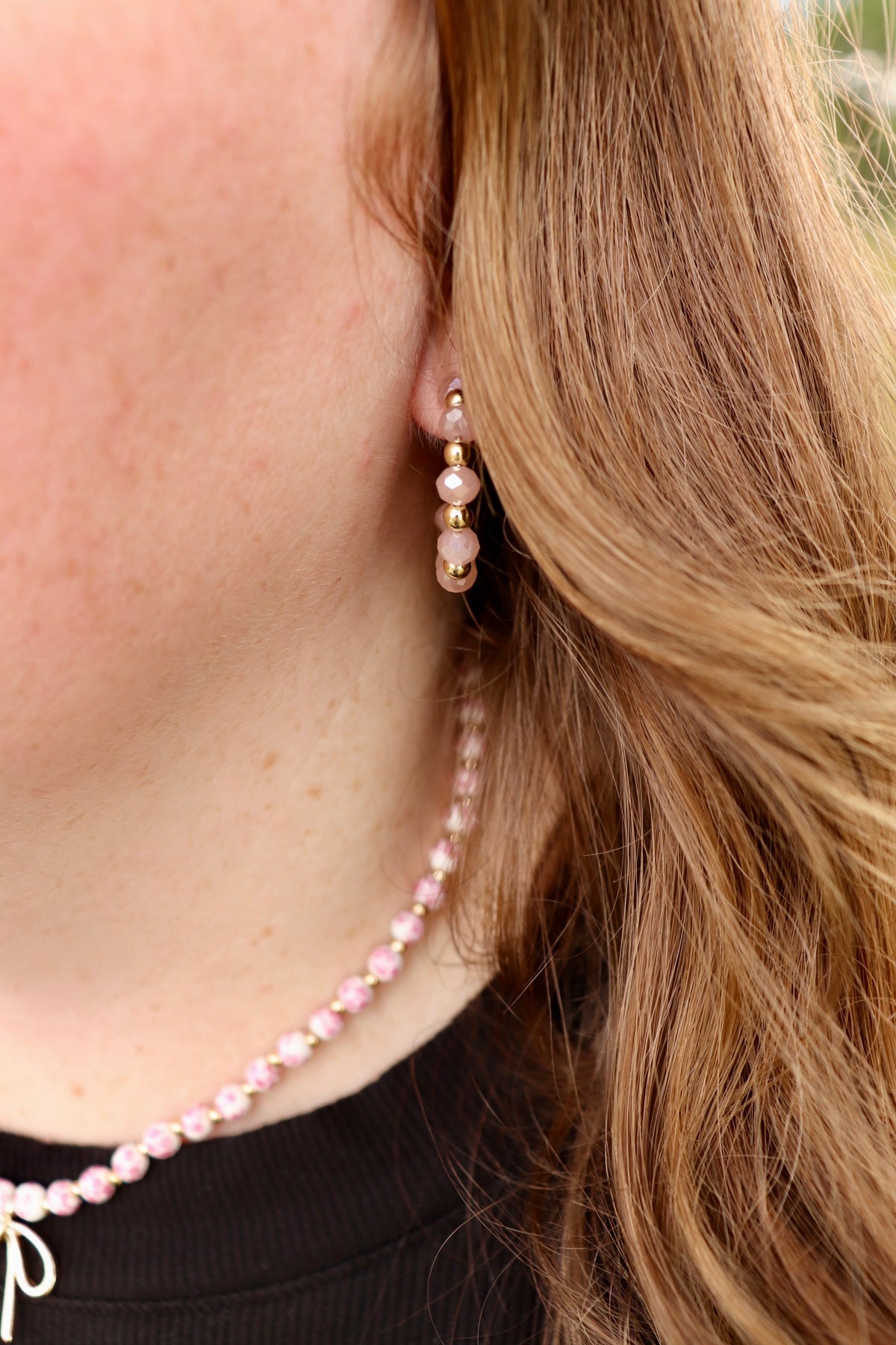 Blush & Gold Earring Set