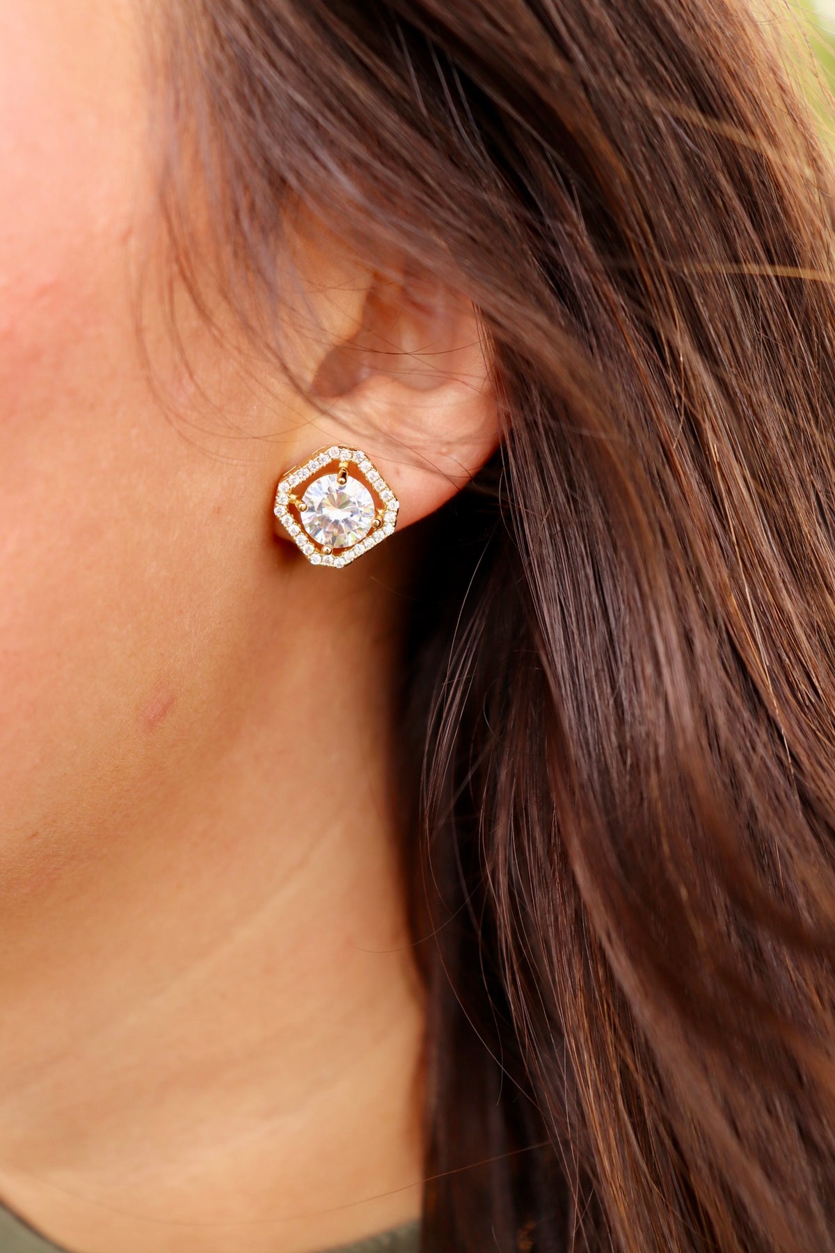 Charlotte Halo Stud Earrings