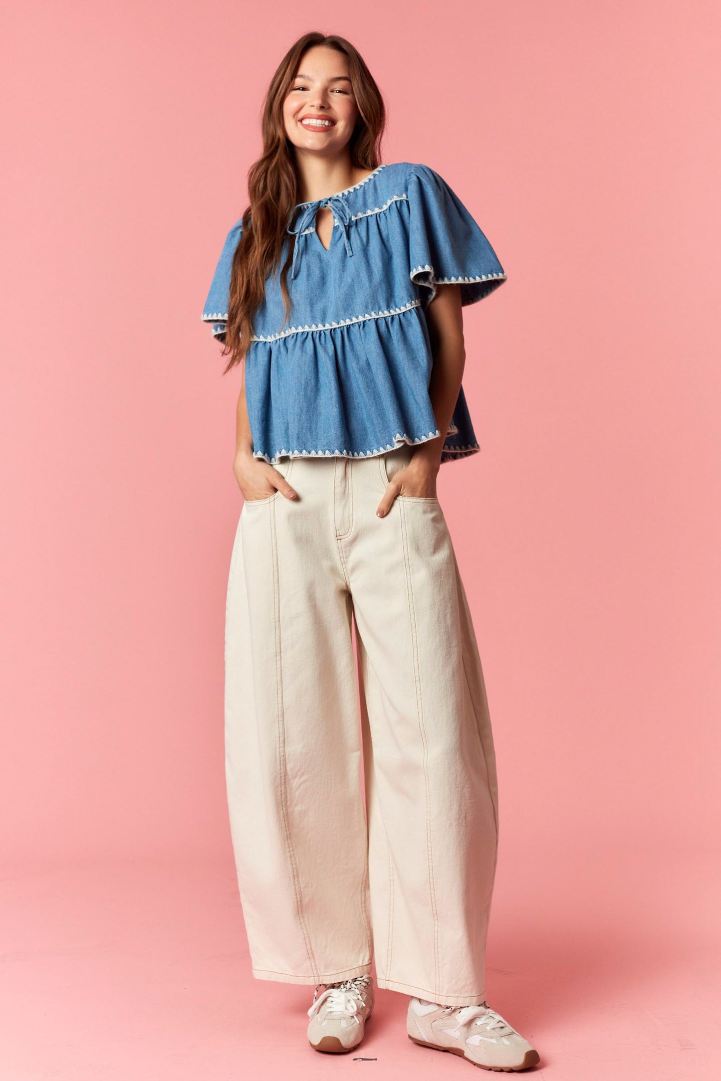Bluebell Breeze Babydoll Top