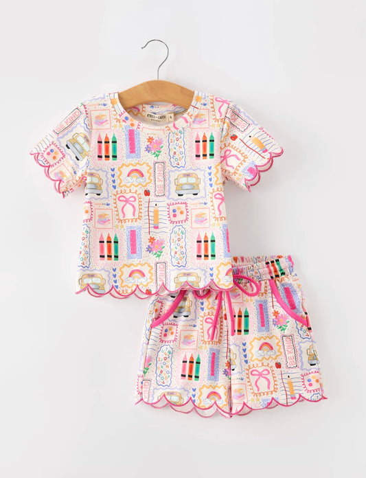 Bright Beginnings Scalloped Short Set