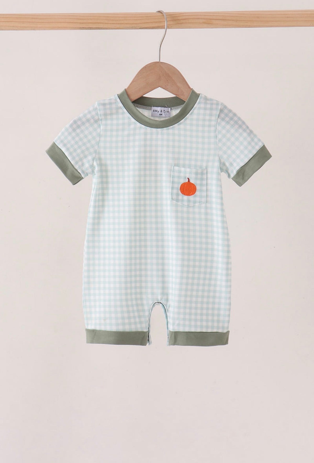 Little Pumpkin Gingham Romper